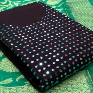 Black Glass Dotted Blue Handicraft Suit