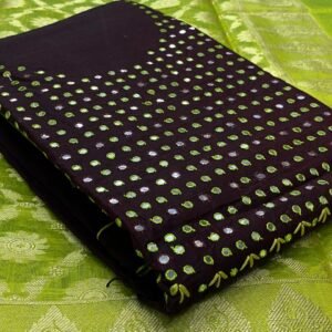 Black Glass Dotted Green handicraft Suit