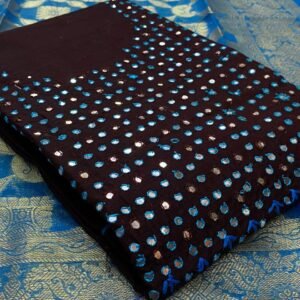 Dotted Blue Handicraft Designer Suit