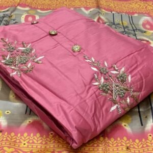 Designer Pink Handicraft Suit