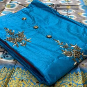 Flower Blue Handicraft Designer Suit